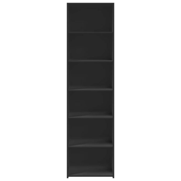 Credenza Nera 50x41x185 Cm In Legno Multistrato - Image 4