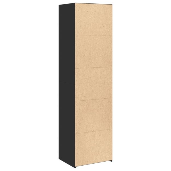 Credenza Nera 50x41x185 Cm In Legno Multistrato - Image 6
