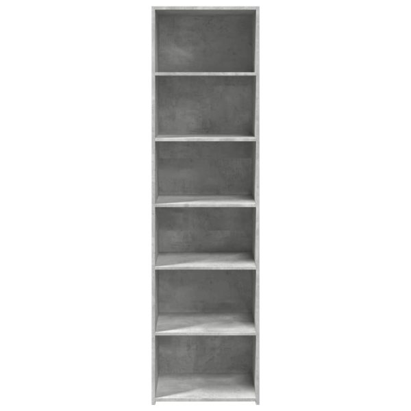 Credenza Grigio Cemento 50x41x185 In Legno Multistrato - Image 4