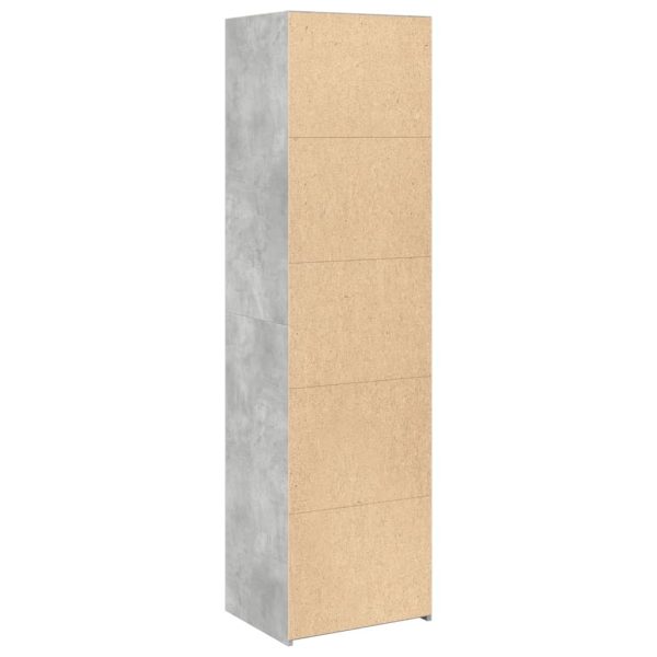 Credenza Grigio Cemento 50x41x185 In Legno Multistrato - Image 6