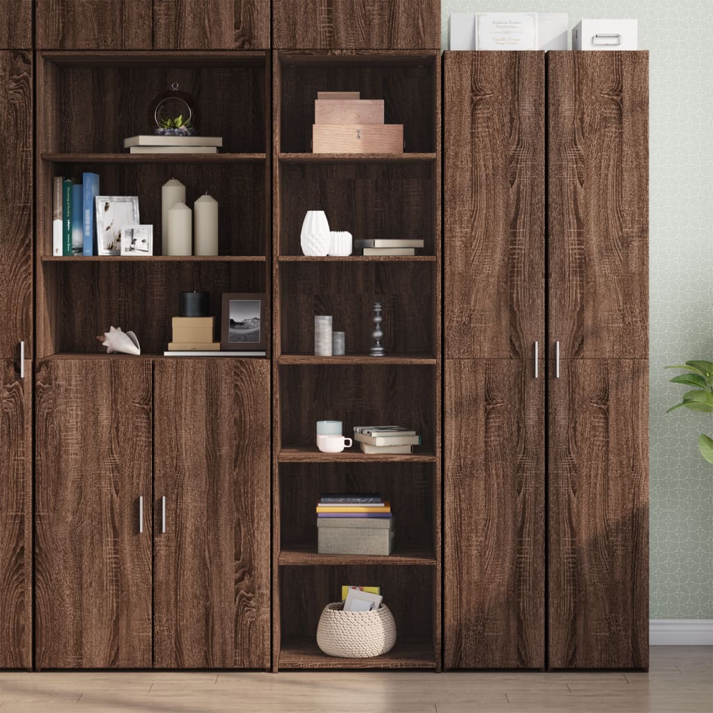 Credenza Rovere Marrone 50x41x185 In Legno Multistrato