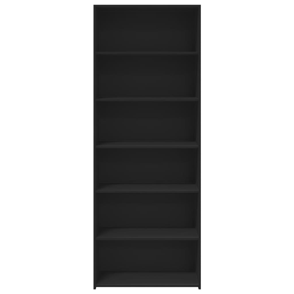 Credenza Nera 70x41x185 Cm In Legno Multistrato - Image 4