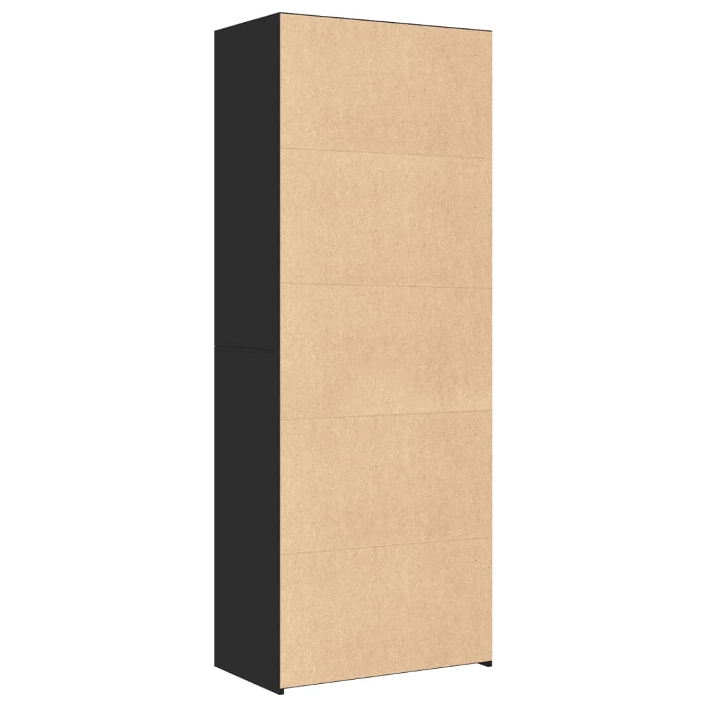 Credenza Nera 70x41x185 Cm In Legno Multistrato - Image 6
