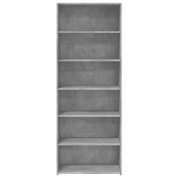 Credenza Grigio Cemento 70x41x185 Cm In Legno Multistrato - Image 4