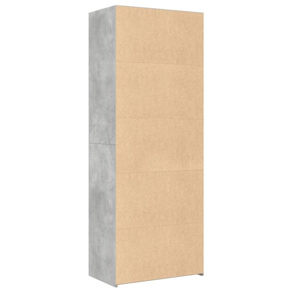 Credenza Grigio Cemento 70x41x185 Cm In Legno Multistrato - Image 6