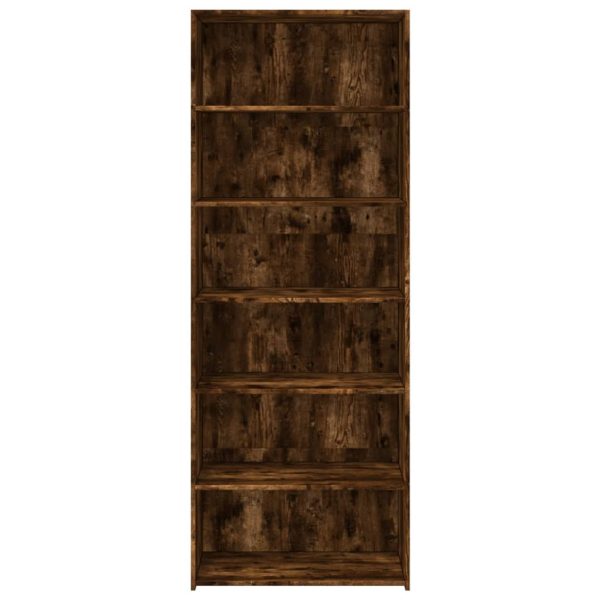 Credenza Rovere Fumo 70x41x185 Cm In Legno Multistrato - Image 4