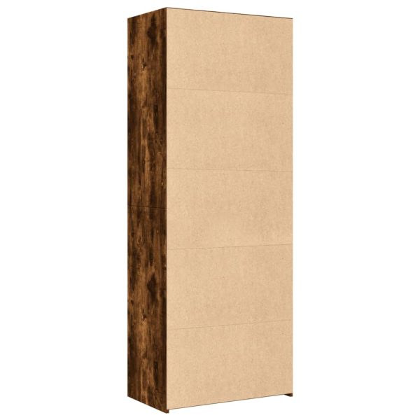 Credenza Rovere Fumo 70x41x185 Cm In Legno Multistrato - Image 6
