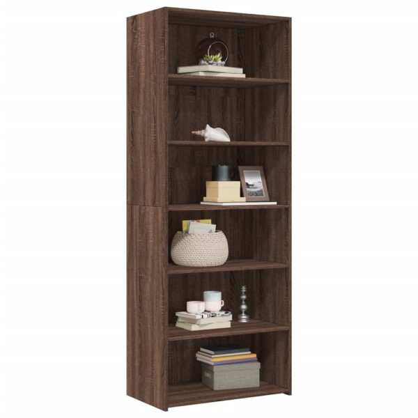 Credenza Rovere Marrone 70x41x185 Cm In Legno Multistrato - Image 3