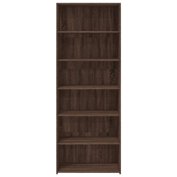 Credenza Rovere Marrone 70x41x185 Cm In Legno Multistrato - Image 4