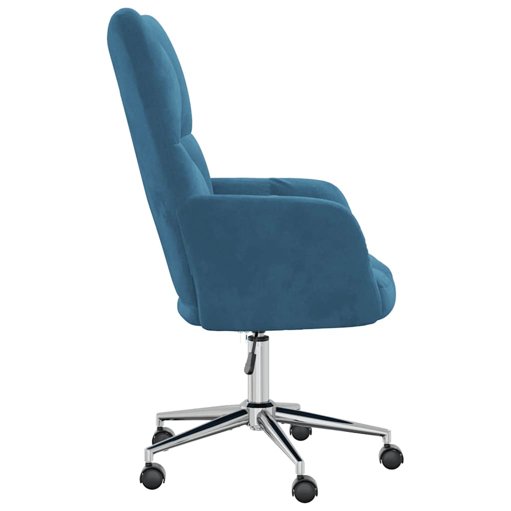 Sedia Relax Blu In Velluto - Image 4