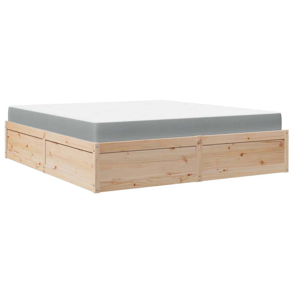 Letto Con Materasso 180x200 Cm In Legno Massello Di Pino - Image 6
