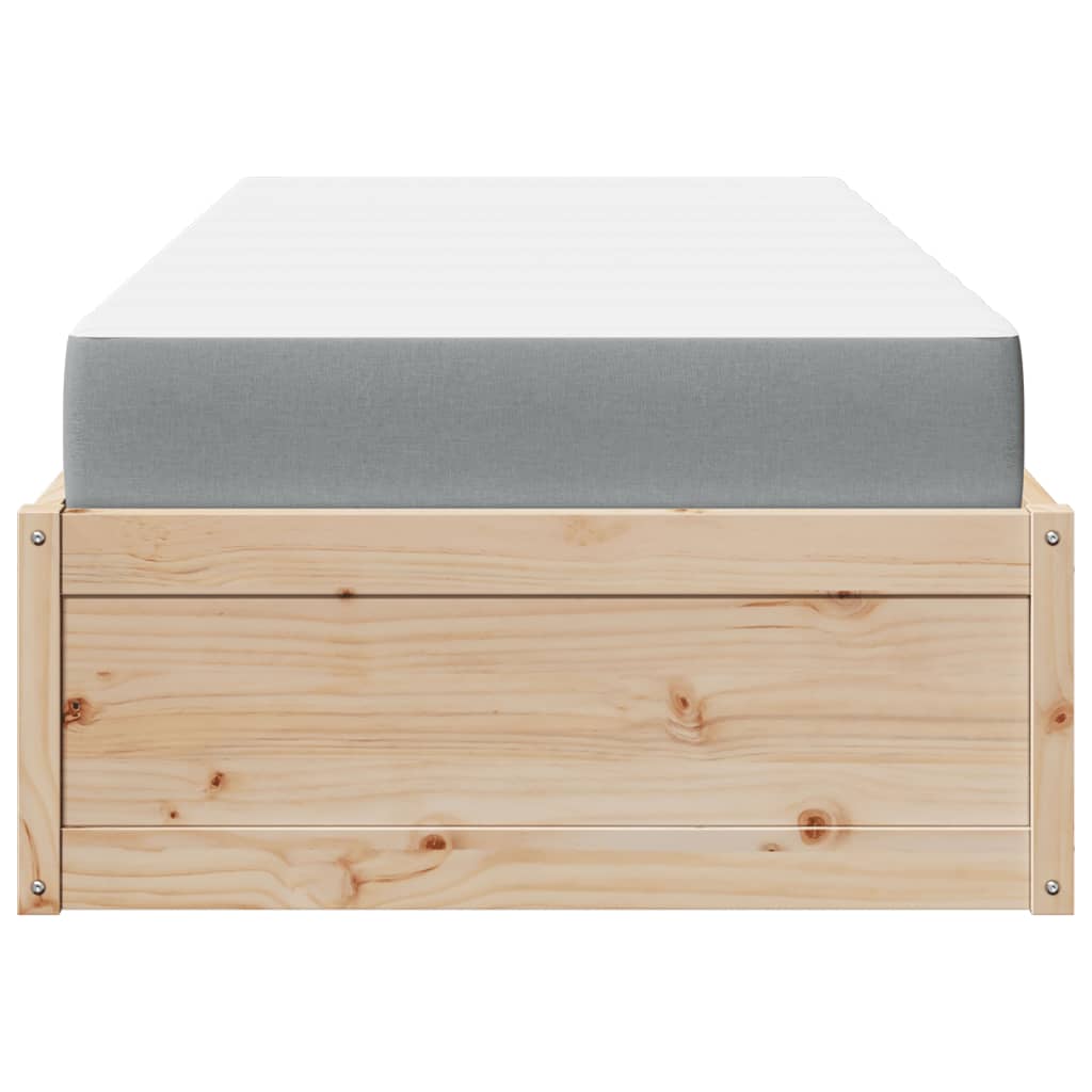 Letto Con Materasso 90x190 Cm In Legno Massello Di Pino - Image 6