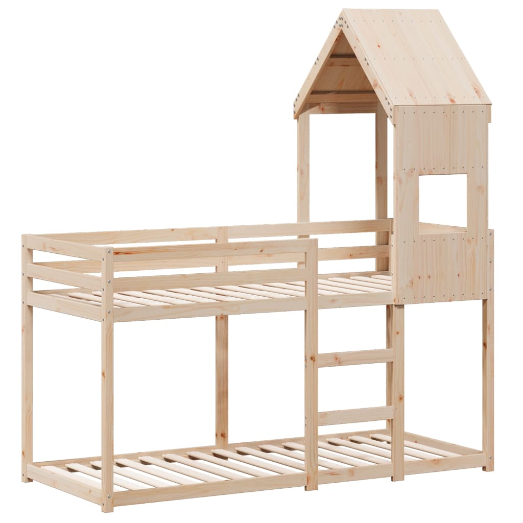 Letto A Castello Senza Materasso 90x190 Cm Legno Di Pino - Image 3