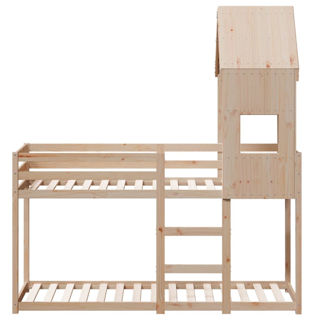 Letto A Castello Senza Materasso 90x190 Cm Legno Di Pino - Image 4