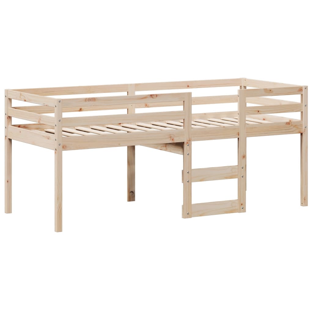 Letto A Soppalco Con Tetto 80x200 Cm In Legno Di Pino - Image 5