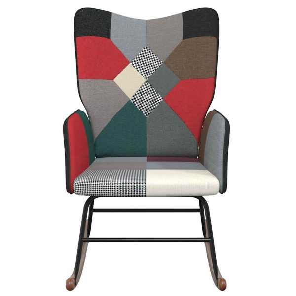 Sedia A Dondolo In Tessuto Patchwork - Image 3