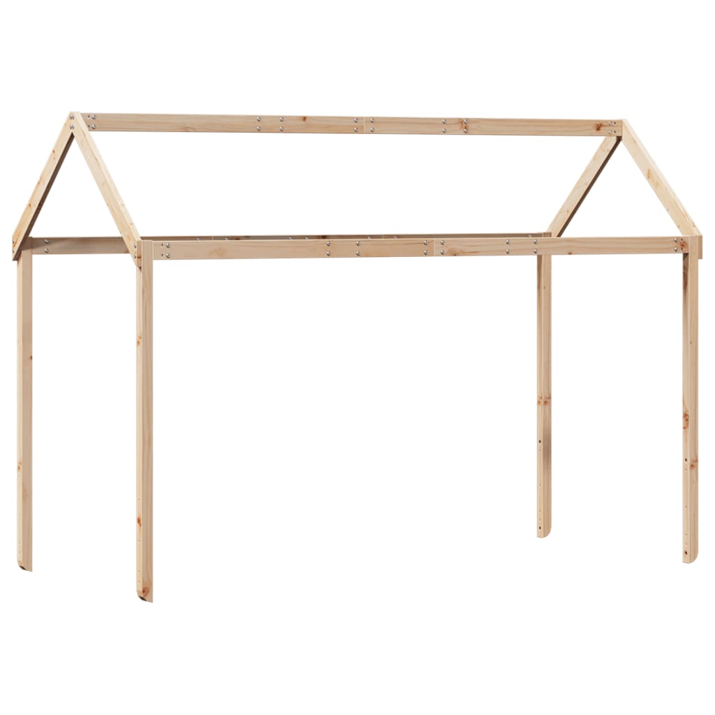 Letto A Soppalco Con Tetto 75x190 Cm In Legno Massello Di Pino - Image 6