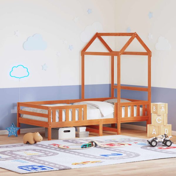 Giroletto Con Tetto Cera 90x200 Cm Legno Massello Pino