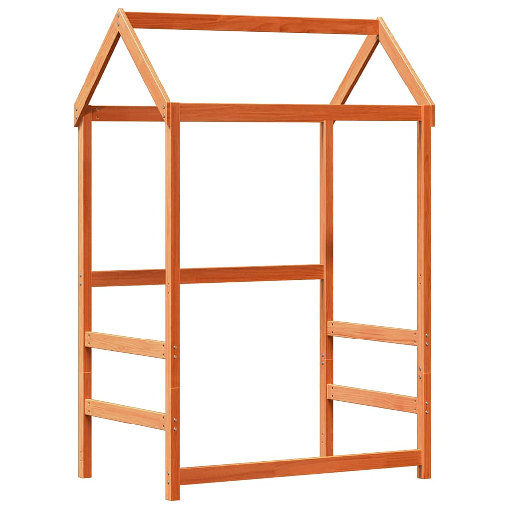 Giroletto Con Panca E Tetto Marrone Cera 75x190cm Massello Pino - Image 4