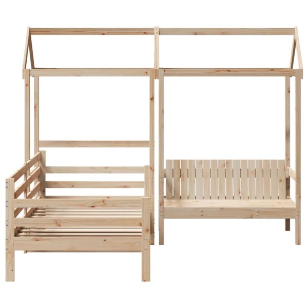Set Dormeuse E Panca Con Tetto 90x200cm Legno Massello Di Pino - Image 4