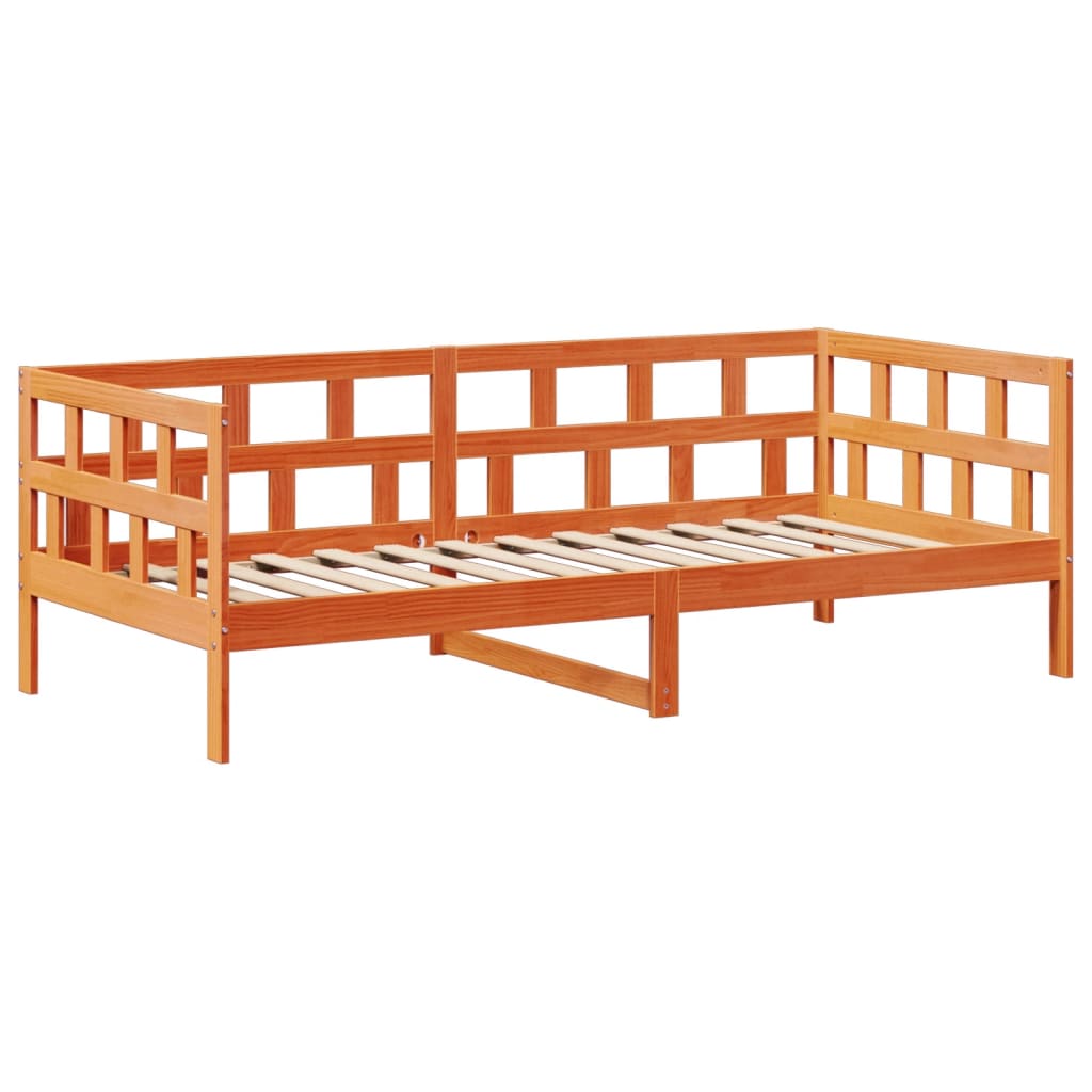 Set Dormeuse Con Tetto Marrone Cera 80x200 Cm Massello Pino - Image 5
