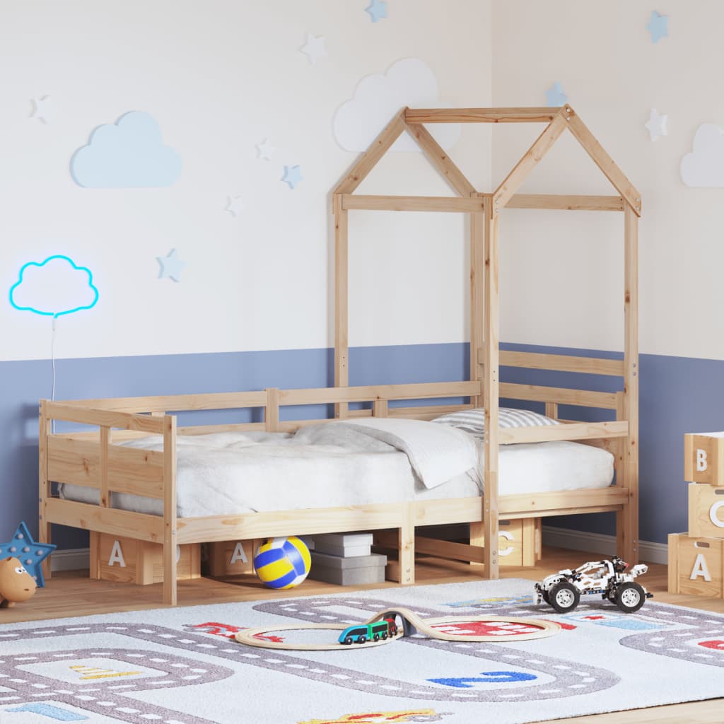 Dormeuse Con Tetto 80x200 Cm In Legno Massello Di Pino