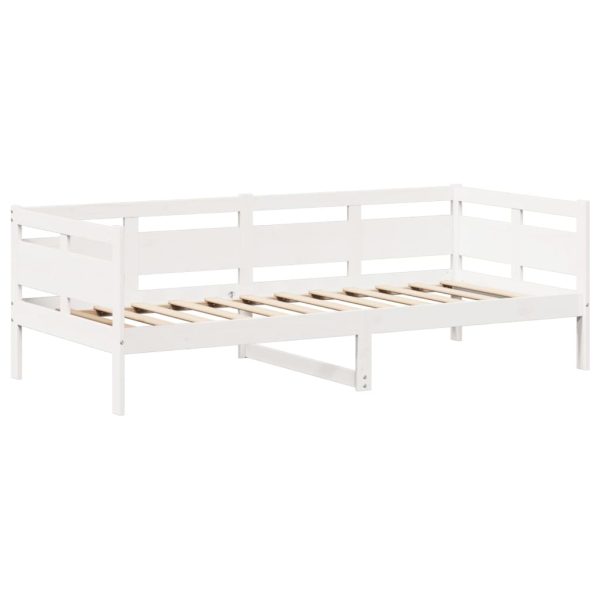 Set Dormeuse E Panca Con Tetto Bianco 80x200cm Massello Pino - Image 6