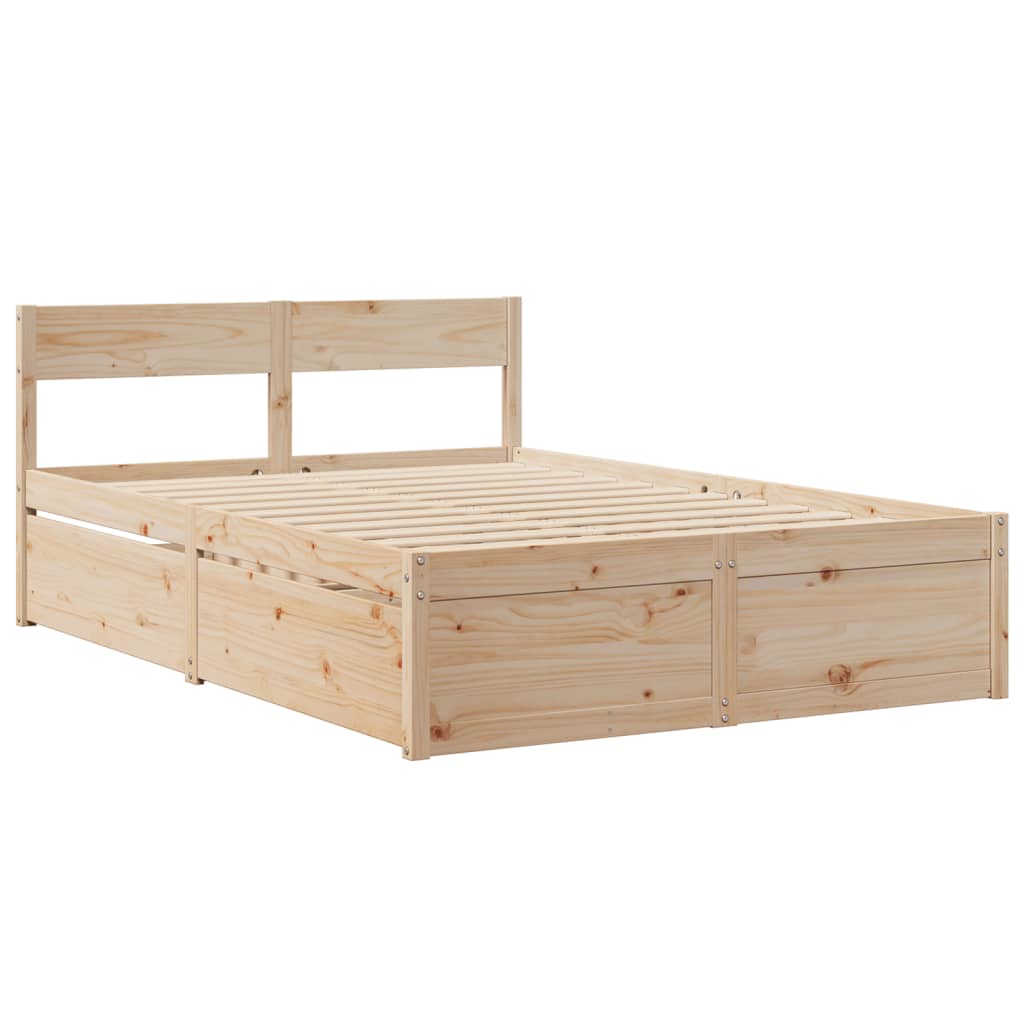 Letto Senza Materasso 120x200 Cm In Legno Massello Di Pino - Image 3