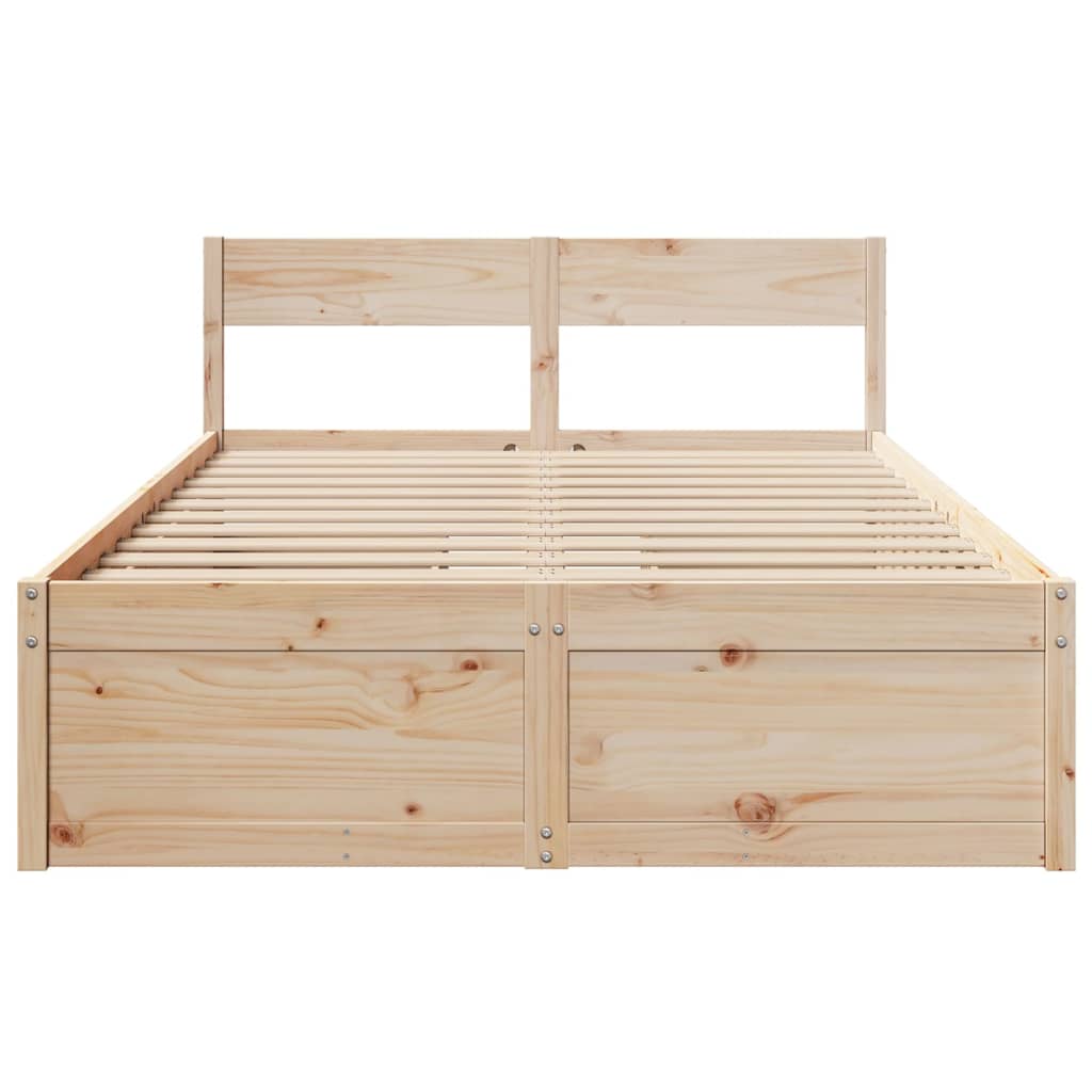 Letto Senza Materasso 120x200 Cm In Legno Massello Di Pino - Image 4