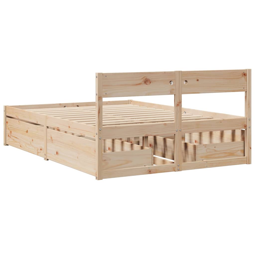Letto Senza Materasso 120x200 Cm In Legno Massello Di Pino - Image 6