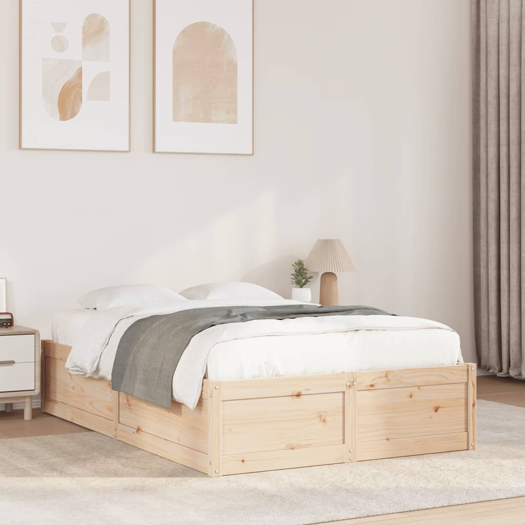 Letto Senza Materasso 120x200 Cm In Legno Massello Di Pino