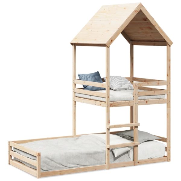 Letto A Castello Senza Materasso 90x200cm Massello Pino - Image 2