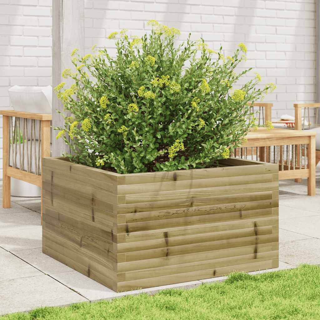 Fioriera Da Giardino 80x80x46 Cm In Legno Di Pino Impregnato - Image 3