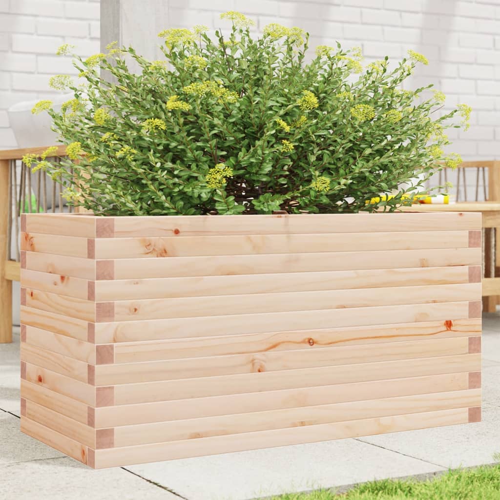 Fioriera Da Giardino 90x40x46 Cm In Legno Massello Di Pino