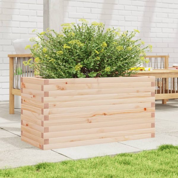 Fioriera Da Giardino 90x40x46 Cm In Legno Massello Di Pino - Image 3