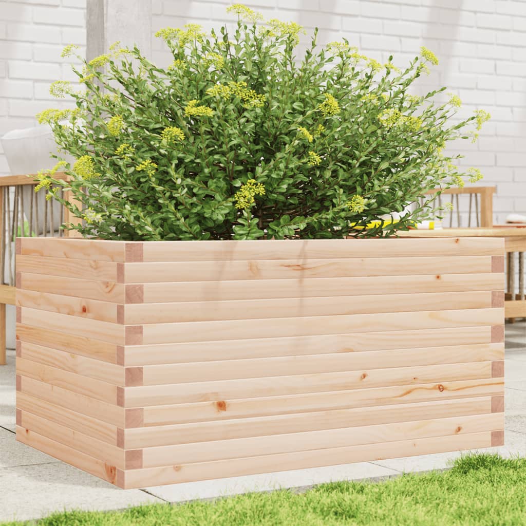 Fioriera Da Giardino 90x60x46 Cm In Legno Massello Di Pino
