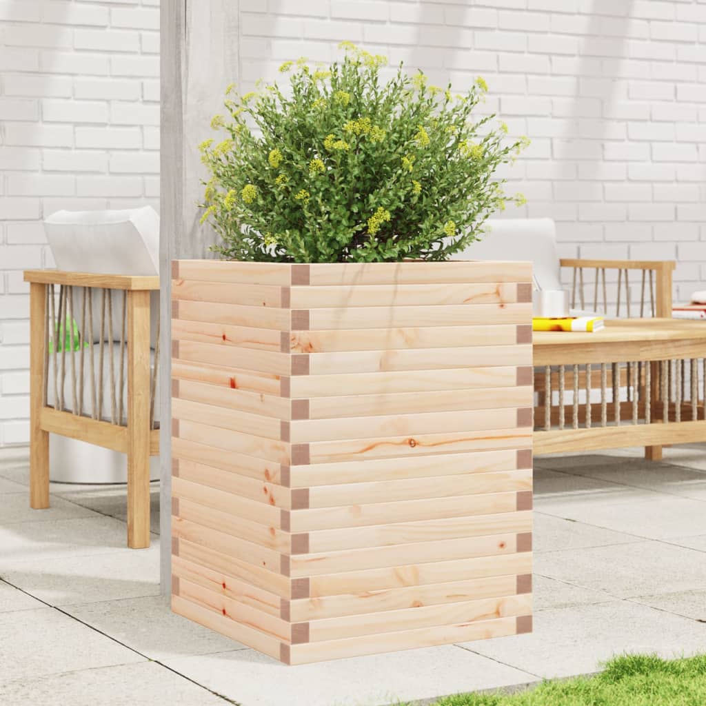 Fioriera Da Giardino 50x50x68,5 Cm In Legno Massello Di Pino - Image 3