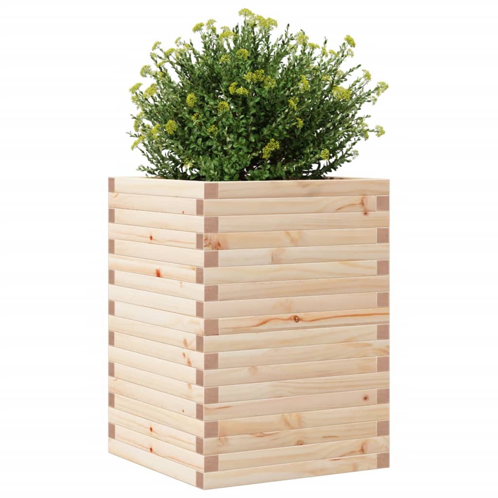 Fioriera Da Giardino 50x50x68,5 Cm In Legno Massello Di Pino - Image 4