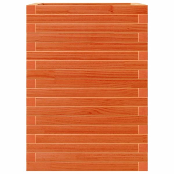 Fioriera Giardino Marrone Cera 50x50x68,5cm Legno Massello Pino - Image 5
