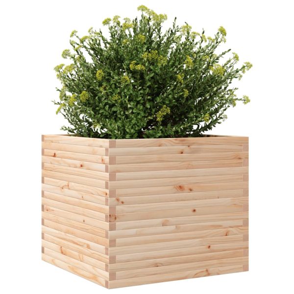 Fioriera Da Giardino 80x80x68,5 Cm In Legno Massello Di Pino - Image 4