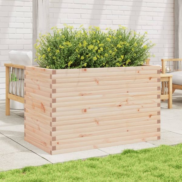 Fioriera Da Giardino 110x60x68,5 Cm In Legno Massello Di Pino - Image 3