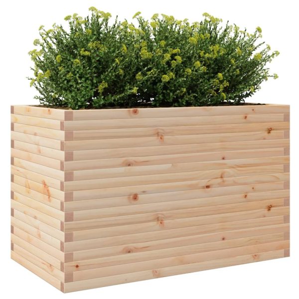 Fioriera Da Giardino 110x60x68,5 Cm In Legno Massello Di Pino - Image 4