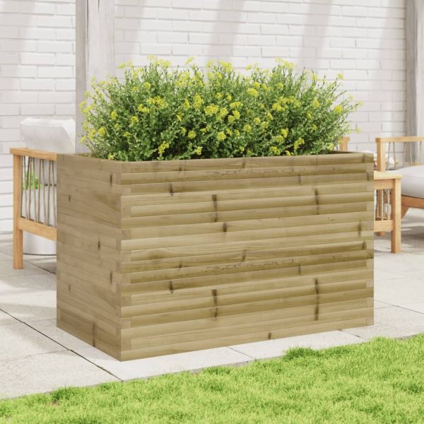 Fioriera Da Giardino 110x60x68,5 Cm In Legno Di Pino Impregnato - Image 3