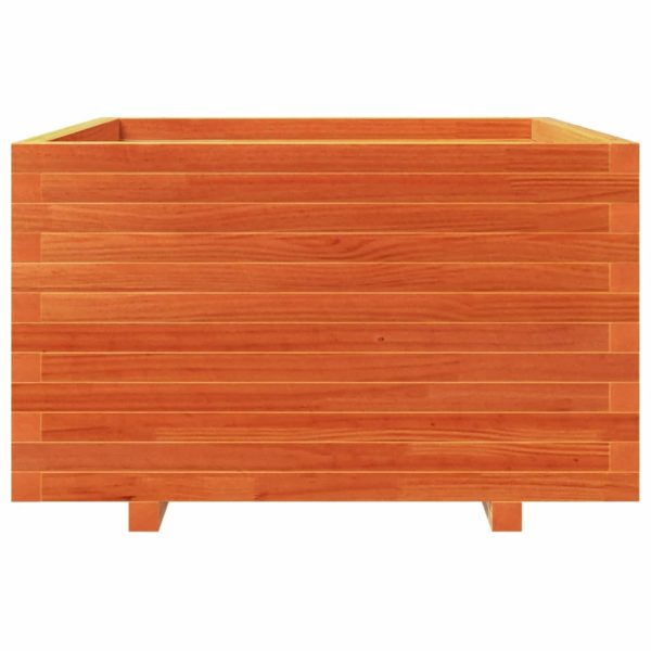 Fioriera Giardino Marrone Cera 80x80x49,5cm Legno Massello Pino - Image 5