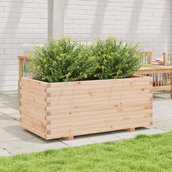 Fioriera Da Giardino 110x60x49,5 Cm In Legno Massello Di Pino - Image 3