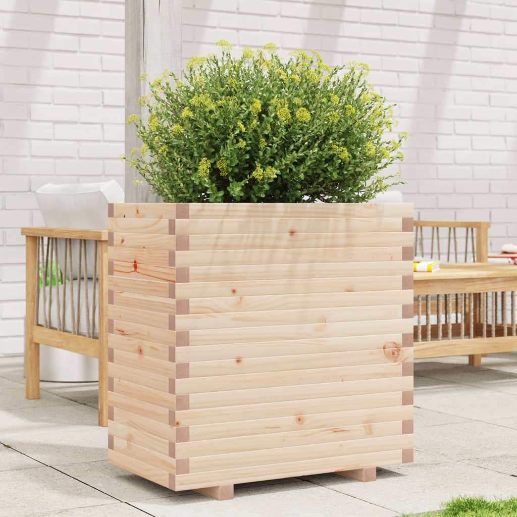 Fioriera Da Giardino 70x40x72,5 Cm In Legno Massello Di Pino - Image 3