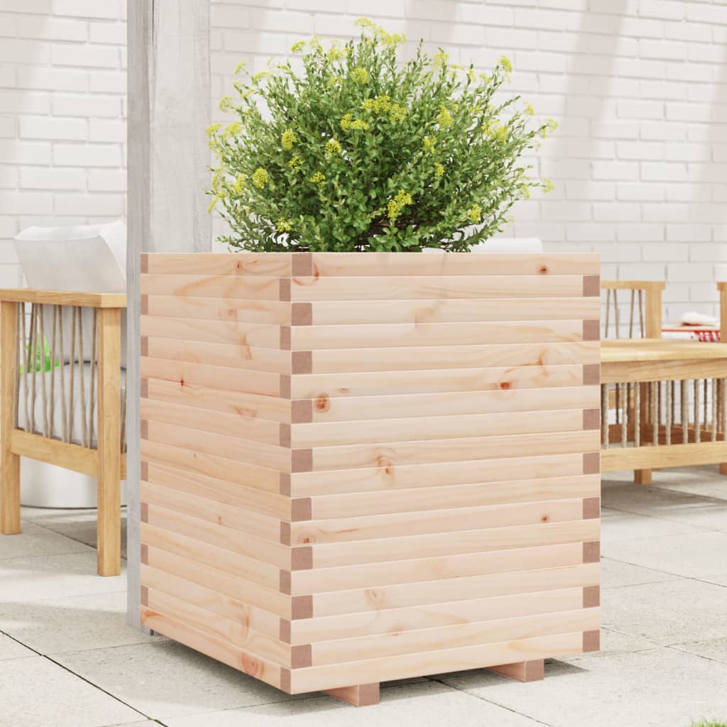 Fioriera Da Giardino 60x60x72 Cm In Legno Massello Di Pino