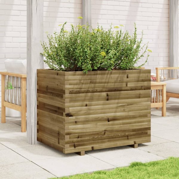 Fioriera Da Giardino 90x60x72 Cm In Legno Di Pino Impregnato - Image 3