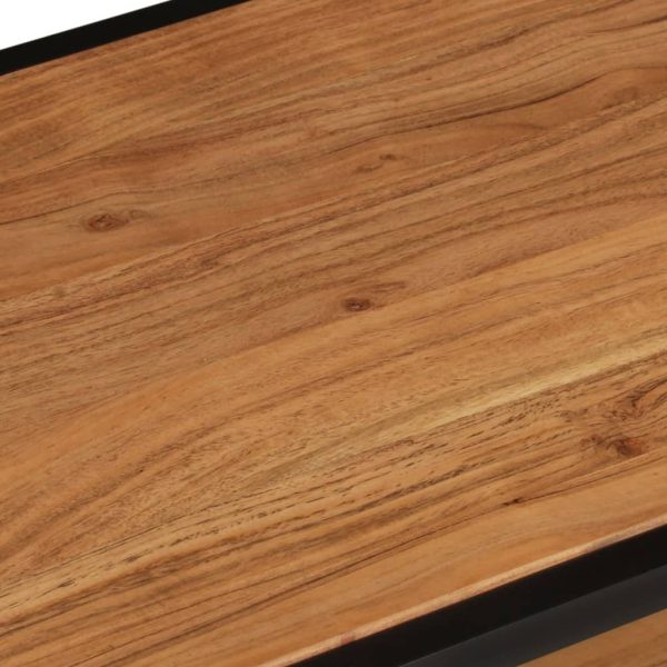 Tavolino Da Salotto 90x45x35 Cm In Legno Massello Di Acacia - Image 5