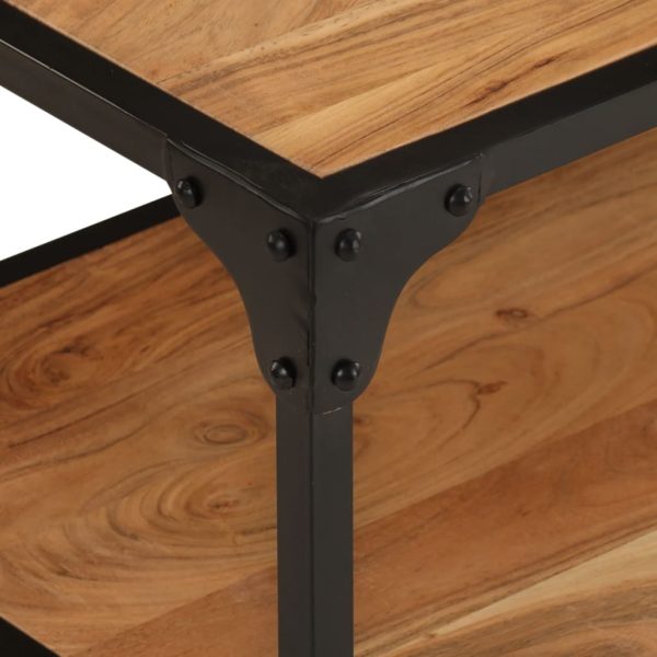 Tavolino Da Salotto 90x45x35 Cm In Legno Massello Di Acacia - Image 6